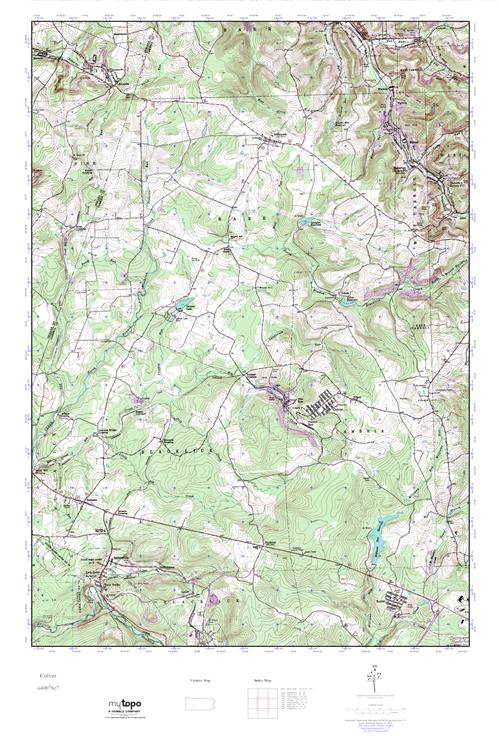 MyTopo Colver, Pennsylvania USGS Quad Topo Map