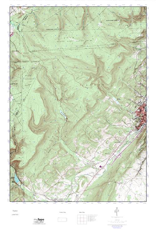 MyTopo Tipton, Pennsylvania USGS Quad Topo Map