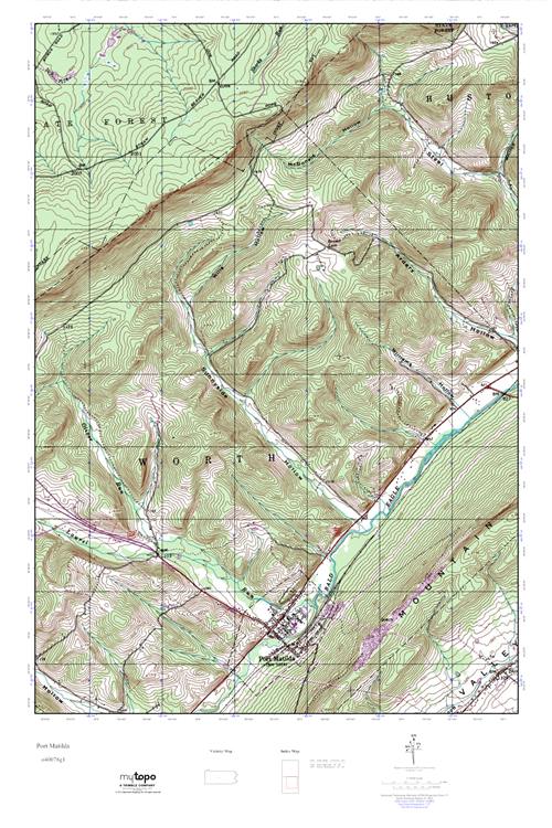 MyTopo Port Matilda, Pennsylvania USGS Quad Topo Map