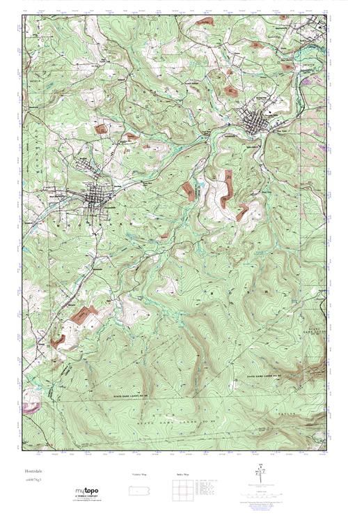 MyTopo Houtzdale, Pennsylvania USGS Quad Topo Map