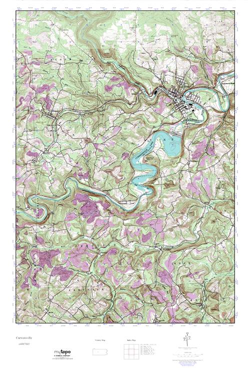 MyTopo Curwensville, Pennsylvania USGS Quad Topo Map