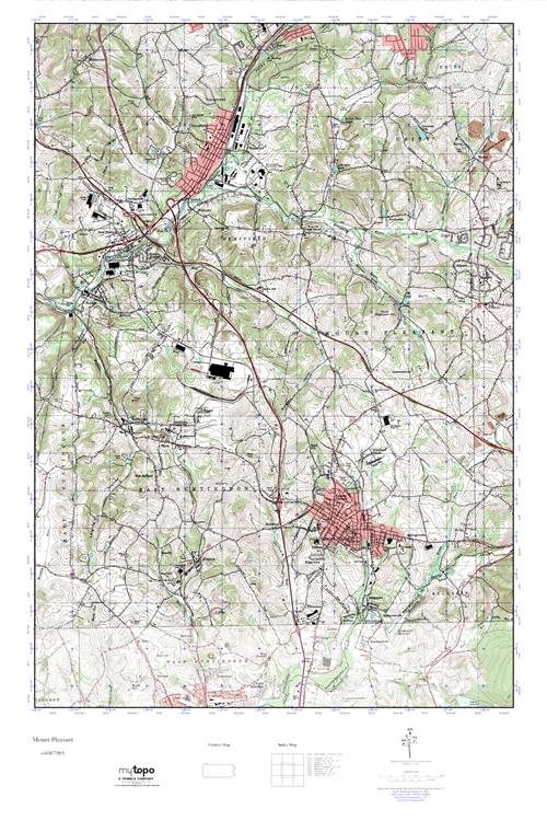 MyTopo Mount Pleasant, Pennsylvania USGS Quad Topo Map