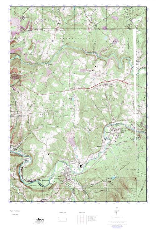 MyTopo New Florence, Pennsylvania USGS Quad Topo Map