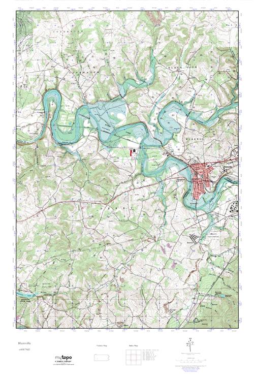 MyTopo Blairsville, Pennsylvania USGS Quad Topo Map