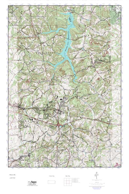 MyTopo Slickville, Pennsylvania USGS Quad Topo Map