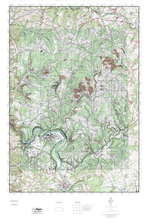 MyTopo Avonmore, Pennsylvania USGS Quad Topo Map