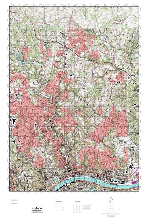 MyTopo Glenshaw, Pennsylvania USGS Quad Topo Map