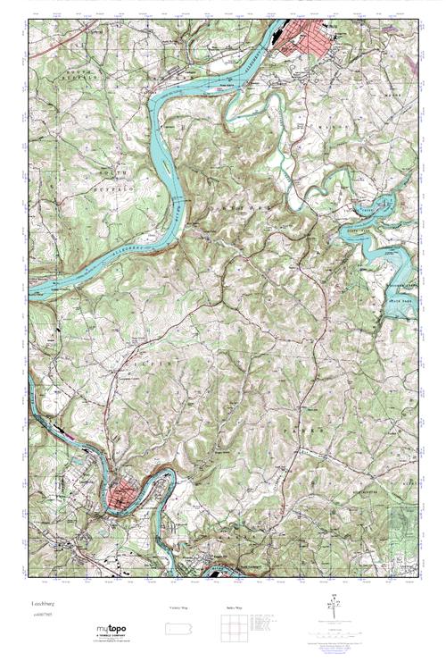 MyTopo Leechburg, Pennsylvania USGS Quad Topo Map
