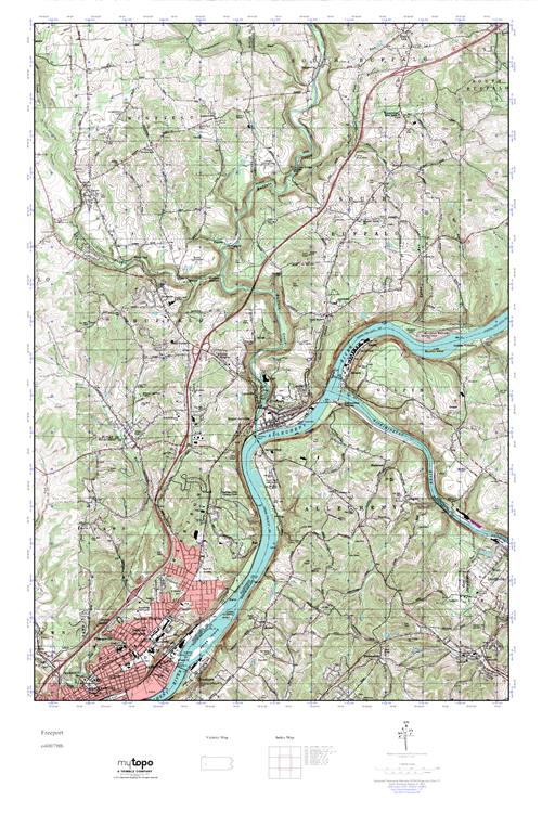 MyTopo Freeport, Pennsylvania USGS Quad Topo Map