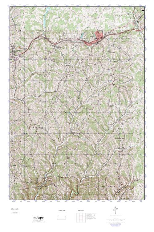 MyTopo Claysville, Pennsylvania USGS Quad Topo Map