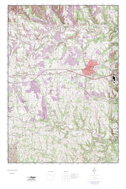 MyTopo Saint Clairsville, Ohio USGS Quad Topo Map