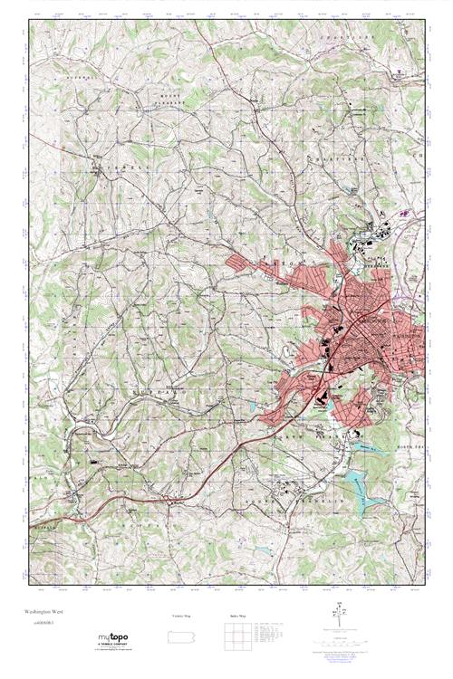 MyTopo Washington West, Pennsylvania USGS Quad Topo Map