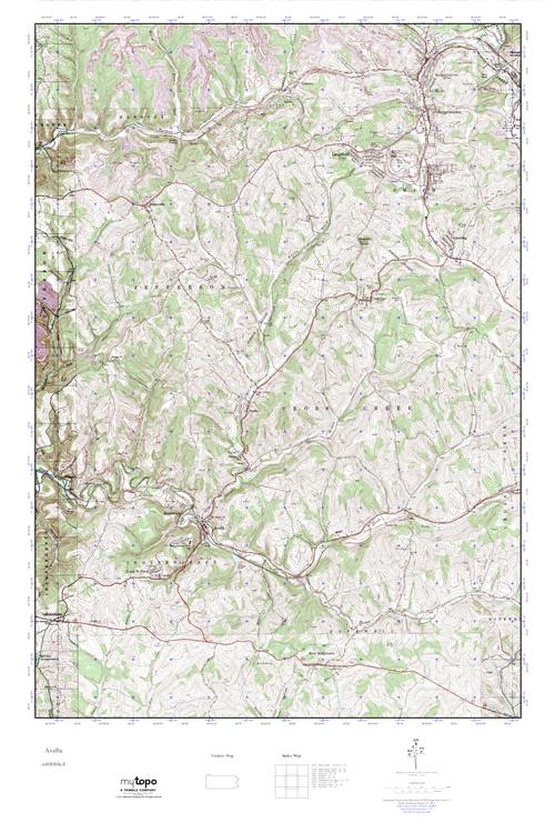 MyTopo Avella, Pennsylvania USGS Quad Topo Map