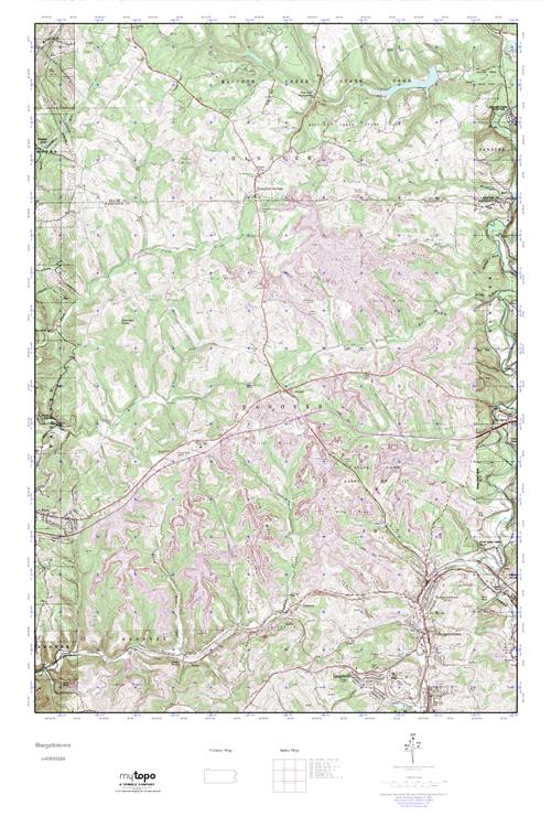 MyTopo Burgettstown, Pennsylvania USGS Quad Topo Map