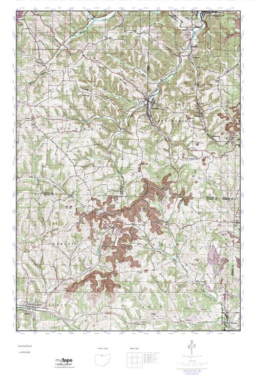 MyTopo Amsterdam, Ohio USGS Quad Topo Map