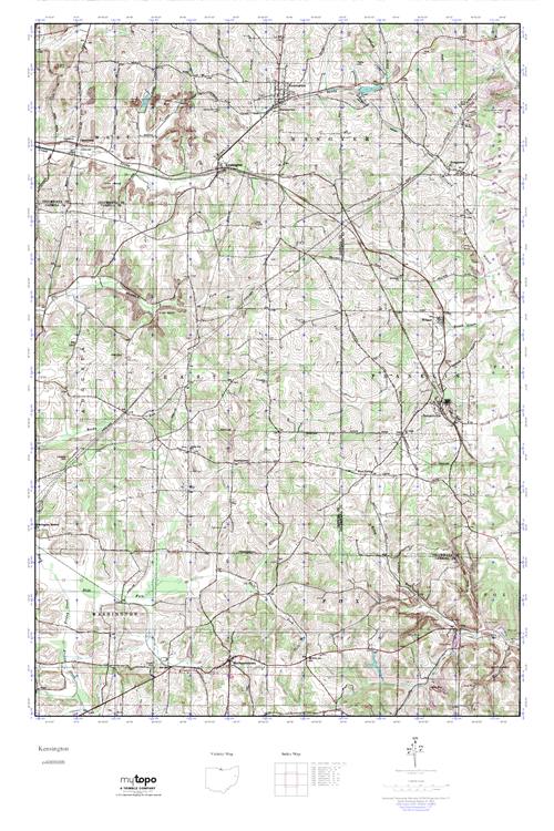 MyTopo Kensington, Ohio USGS Quad Topo Map