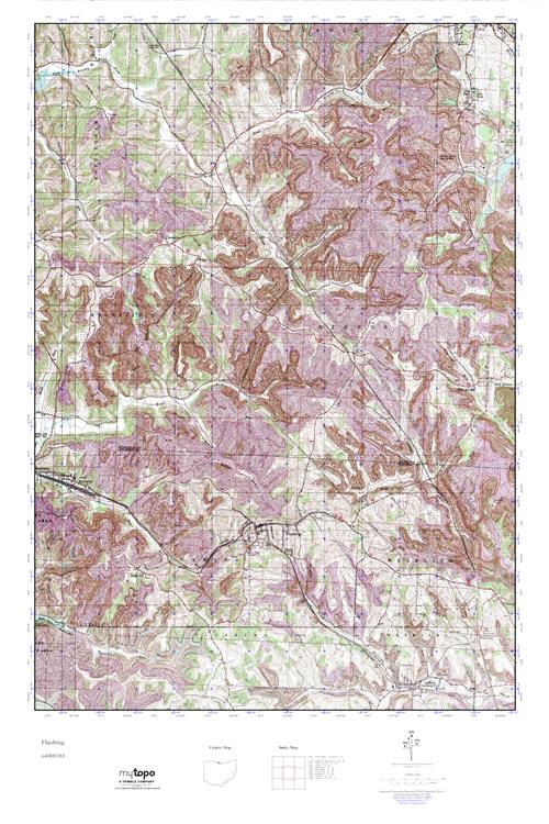 MyTopo Flushing, Ohio USGS Quad Topo Map