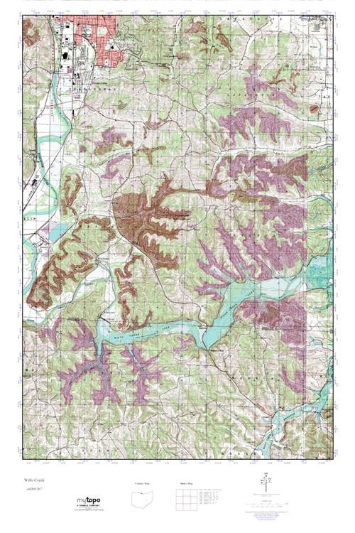 MyTopo Wills Creek, Ohio USGS Quad Topo Map