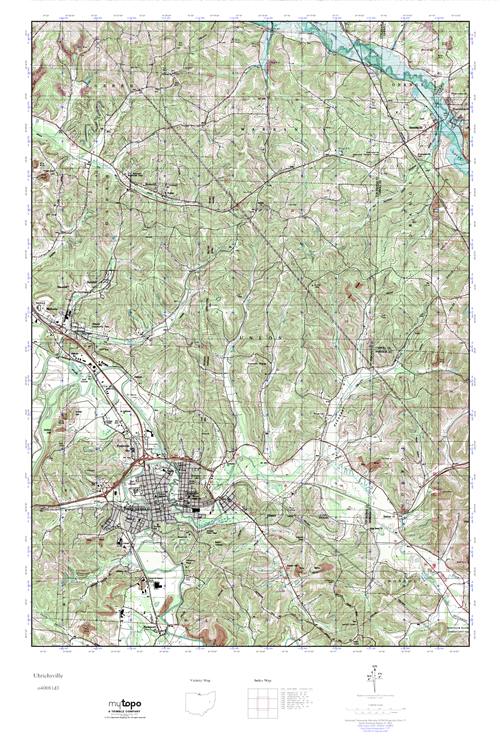 MyTopo Uhrichsville, Ohio USGS Quad Topo Map