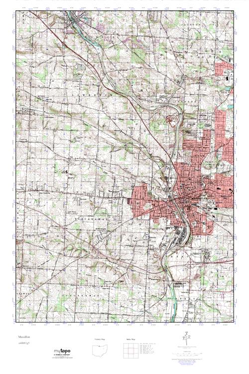 MyTopo Massillon, Ohio USGS Quad Topo Map