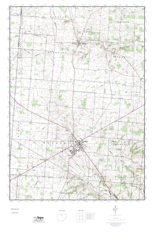 MyTopo Johnstown, Ohio USGS Quad Topo Map
