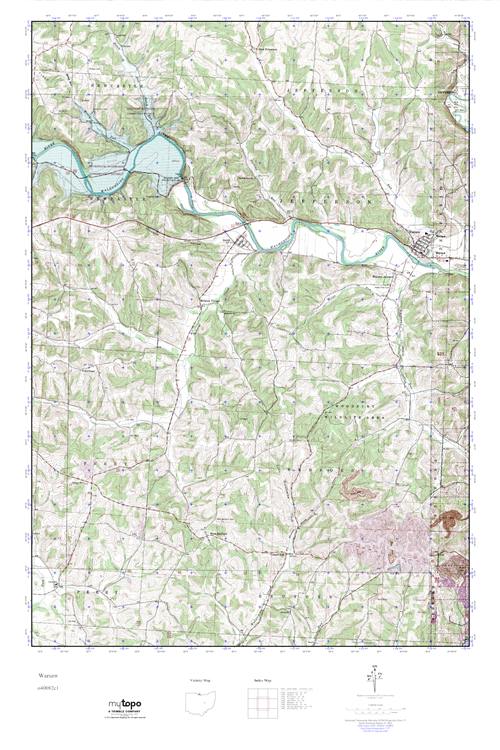 MyTopo Warsaw, Ohio USGS Quad Topo Map