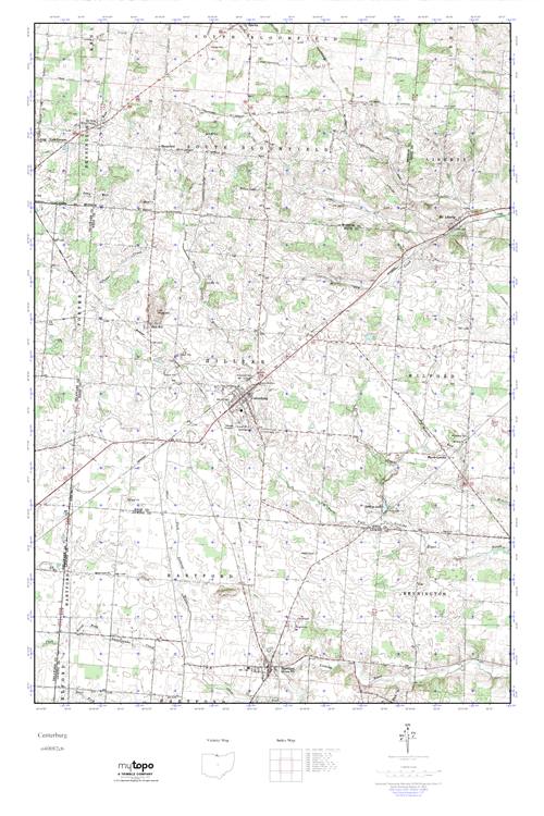 MyTopo Centerburg, Ohio USGS Quad Topo Map