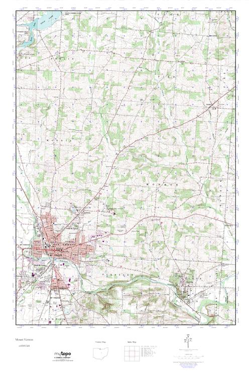 MyTopo Mount Vernon, Ohio USGS Quad Topo Map