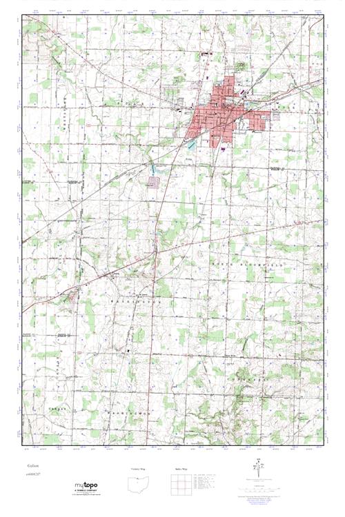 MyTopo Galion, Ohio USGS Quad Topo Map