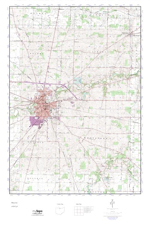 MyTopo Bucyrus, Ohio USGS Quad Topo Map