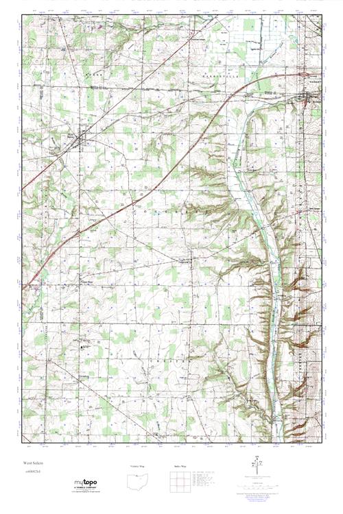 MyTopo West Salem, Ohio USGS Quad Topo Map