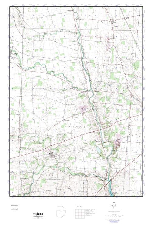 MyTopo Ostrander, Ohio USGS Quad Topo Map