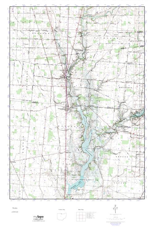 MyTopo Waldo, Ohio USGS Quad Topo Map