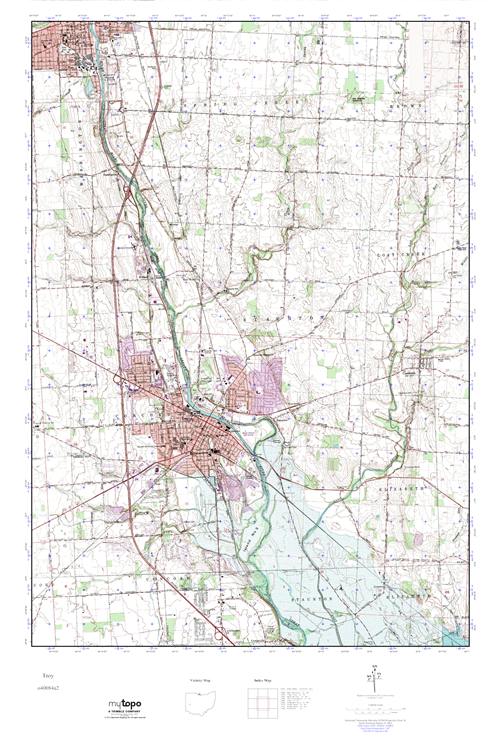 MyTopo Troy, Ohio USGS Quad Topo Map