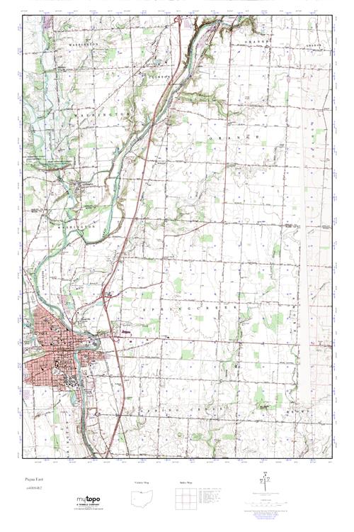 MyTopo Piqua East, Ohio USGS Quad Topo Map