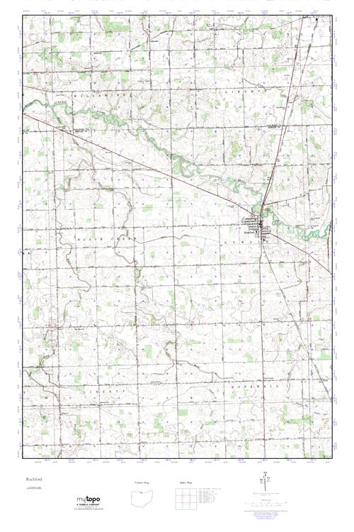 MyTopo Rockford, Ohio USGS Quad Topo Map