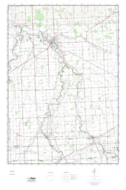 MyTopo Kalida, Ohio USGS Quad Topo Map