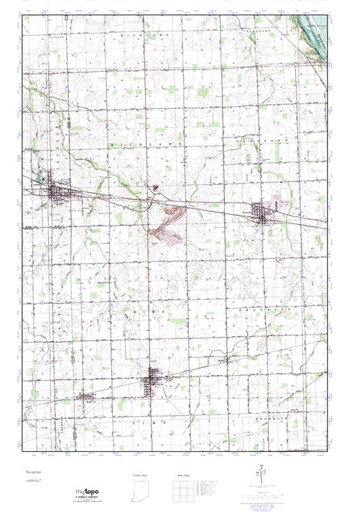 MyTopo Sweetser, Indiana USGS Quad Topo Map
