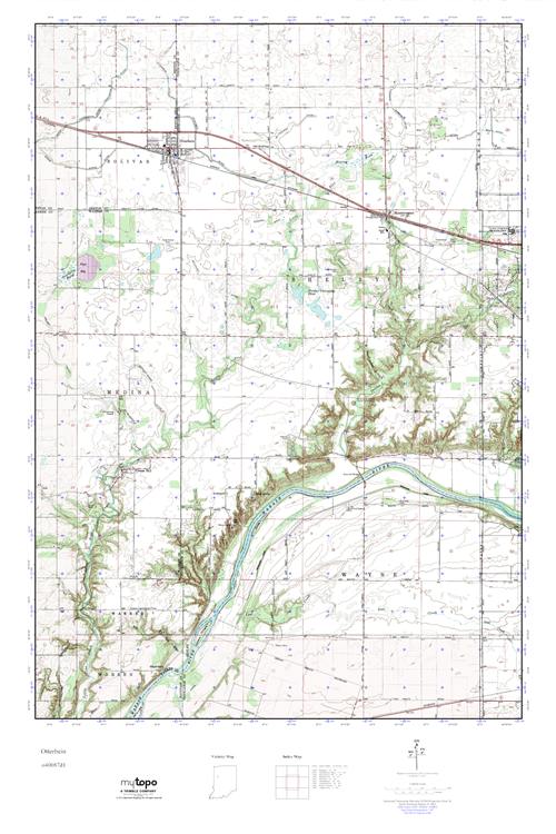 MyTopo Otterbein, Indiana USGS Quad Topo Map