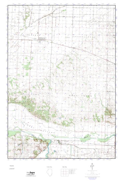 MyTopo Easton, Illinois USGS Quad Topo Map
