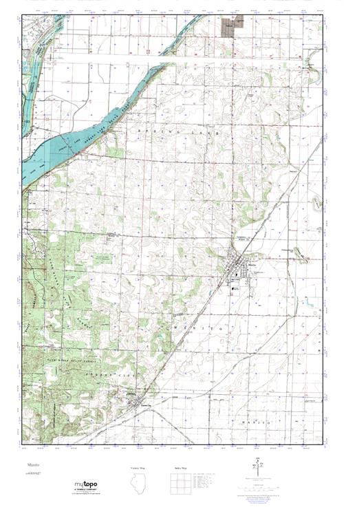 MyTopo Manito, Illinois USGS Quad Topo Map
