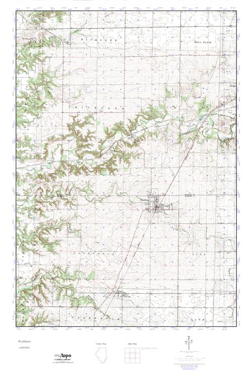 MyTopo Washburn, Illinois USGS Quad Topo Map