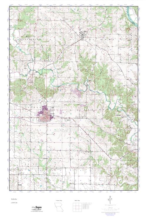 MyTopo Kahoka, Missouri USGS Quad Topo Map