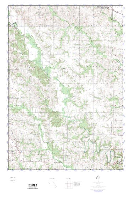 MyTopo Edina SE, Missouri USGS Quad Topo Map