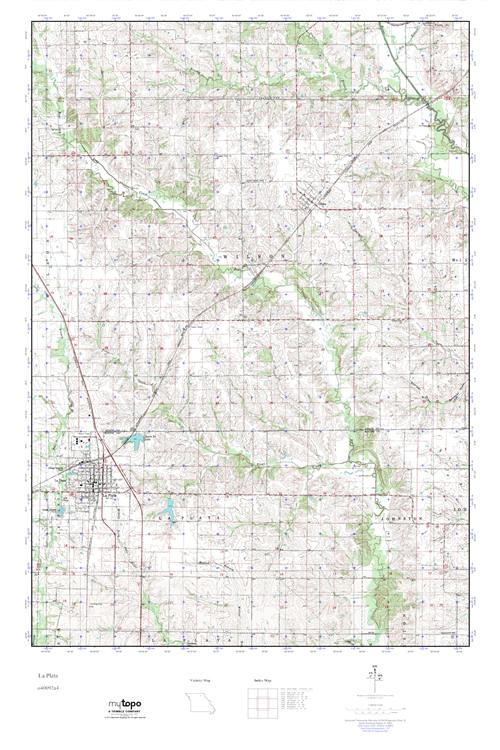 MyTopo La Plata, Missouri USGS Quad Topo Map