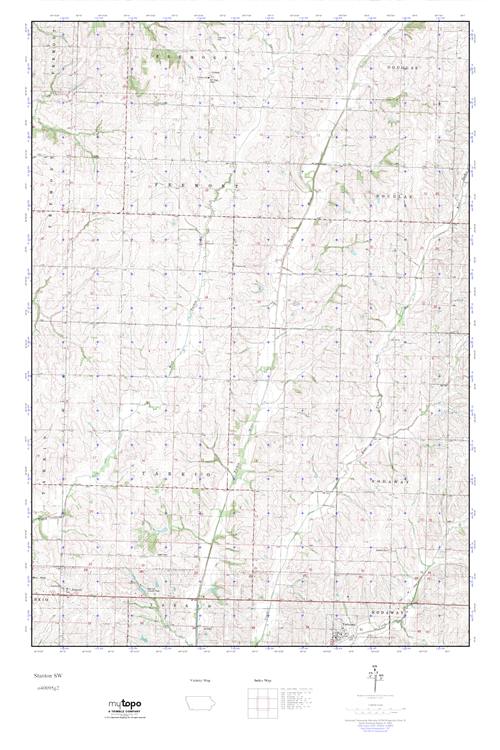 MyTopo Stanton SW, Iowa USGS Quad Topo Map