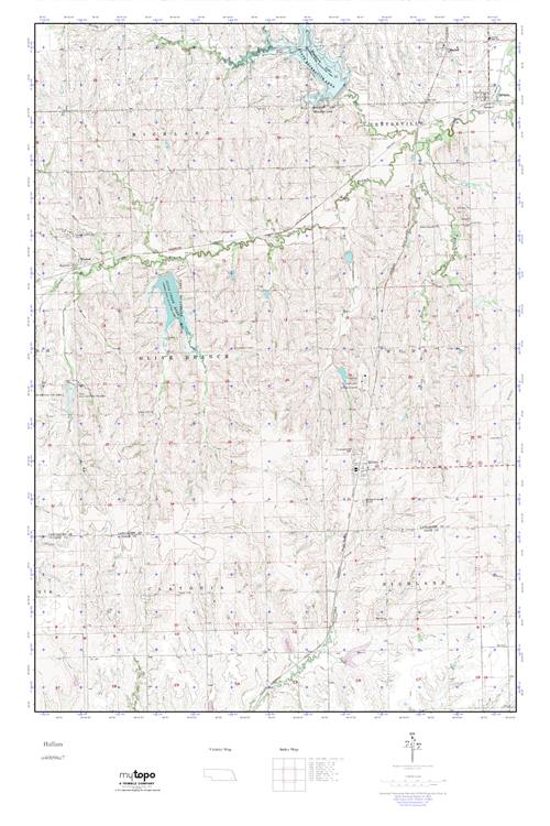 MyTopo Hallam, Nebraska USGS Quad Topo Map