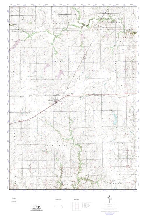 MyTopo Jansen, Nebraska USGS Quad Topo Map