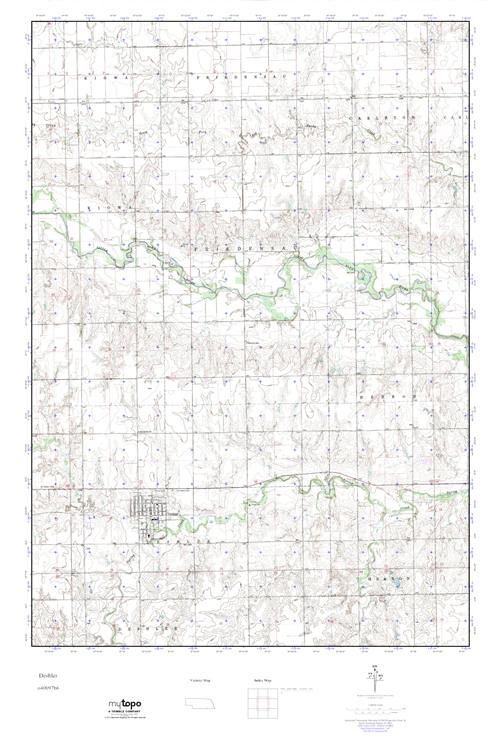 MyTopo Deshler, Nebraska USGS Quad Topo Map