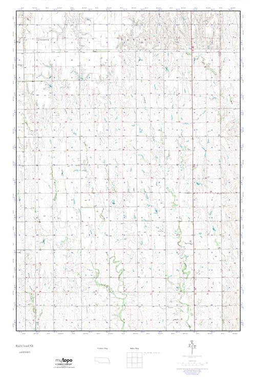 MyTopo Red Cloud NE, Nebraska USGS Quad Topo Map